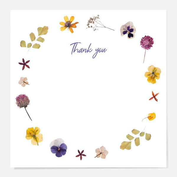 Ready to Write Thank You Cards - Pressed Flowers - Pack of 10